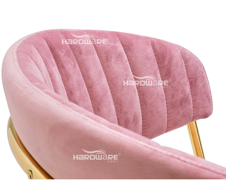 Pink Velvet Modern Dining Room Chairs