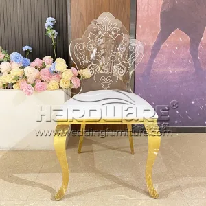 Clear Acrylic Back Wedding Event Chair