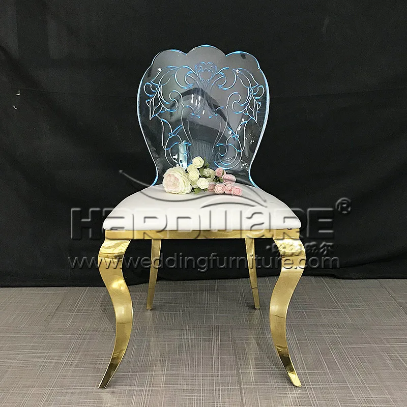Clear Acrylic Back Wedding Chair