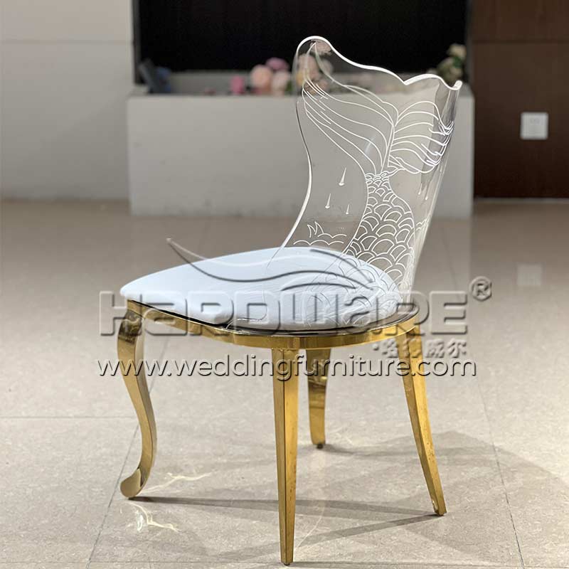 Acrylic Backrest Dining Chair