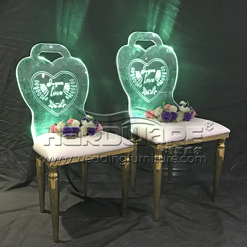Wedding Acrylic Chair With Light