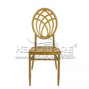 Golden Metal Stacking Banquet Chair