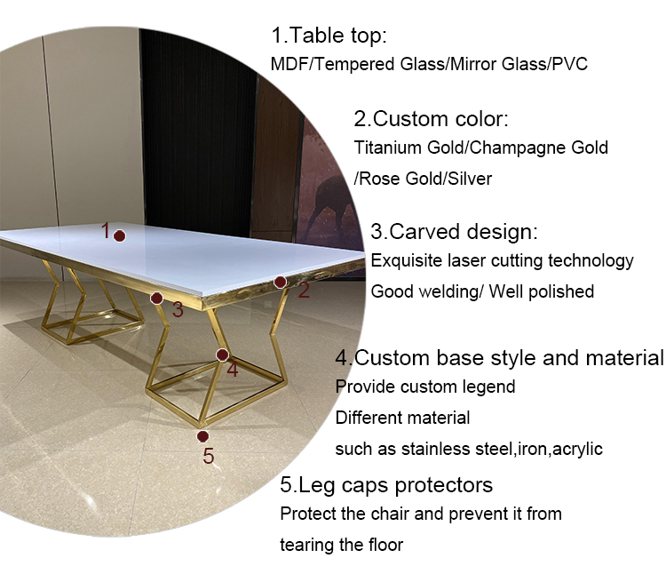 Rectangle MDF Wedding Table