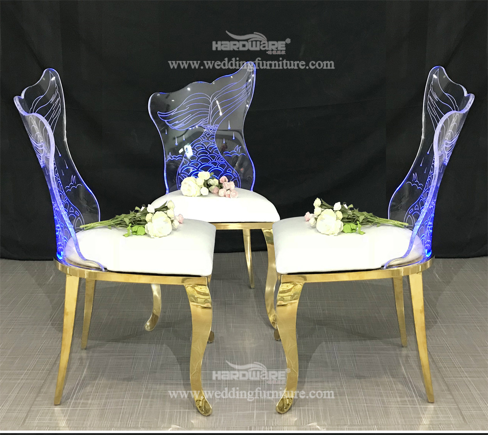 Acrylic Backrest Dining Chair