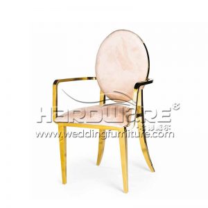 Hollywood Pink Velvet Dining Armchair