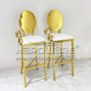 Golden Stainless Steel High Bar Stool Chair