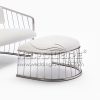 Modern Metal Frame Whisper Ottoman