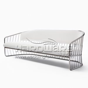 Silver Three Seater Whisper Sofa