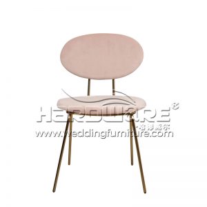 Poten Pink Velvet Chair