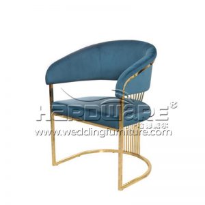 Blue Leather Dinner Chair
