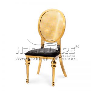 Gold Frame Black Velvet Chairs Wedding