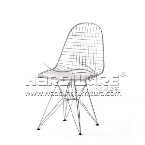 Silver Metal Wire Dining Chair