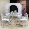 White Iron Legs Elizabeth Table