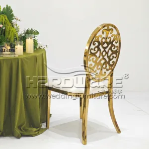 Rice White Velvet Medaliond Dining Chair