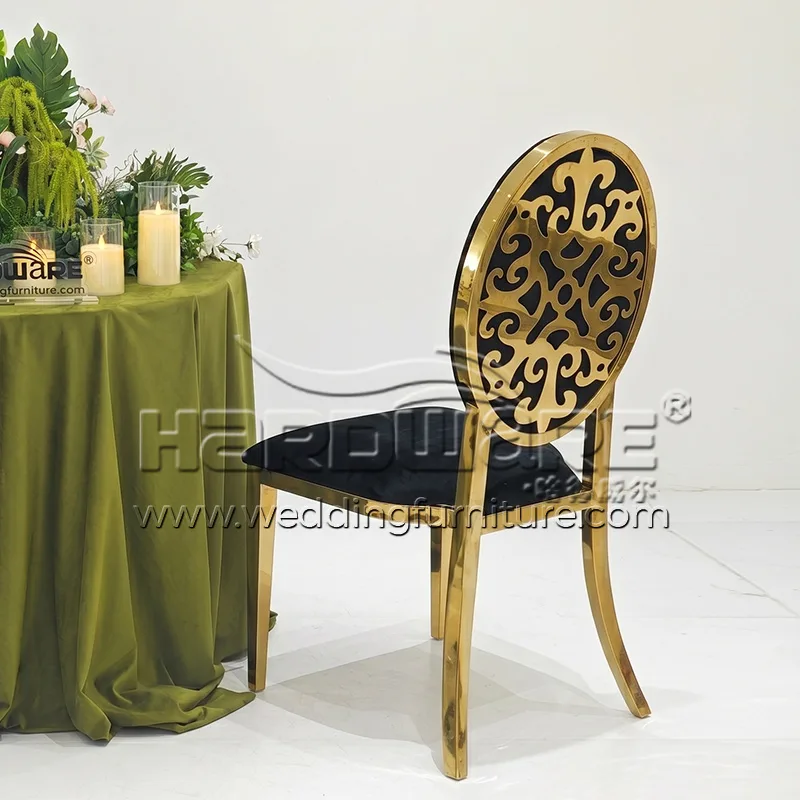 Rice White Velvet Medaliond Dining Chair