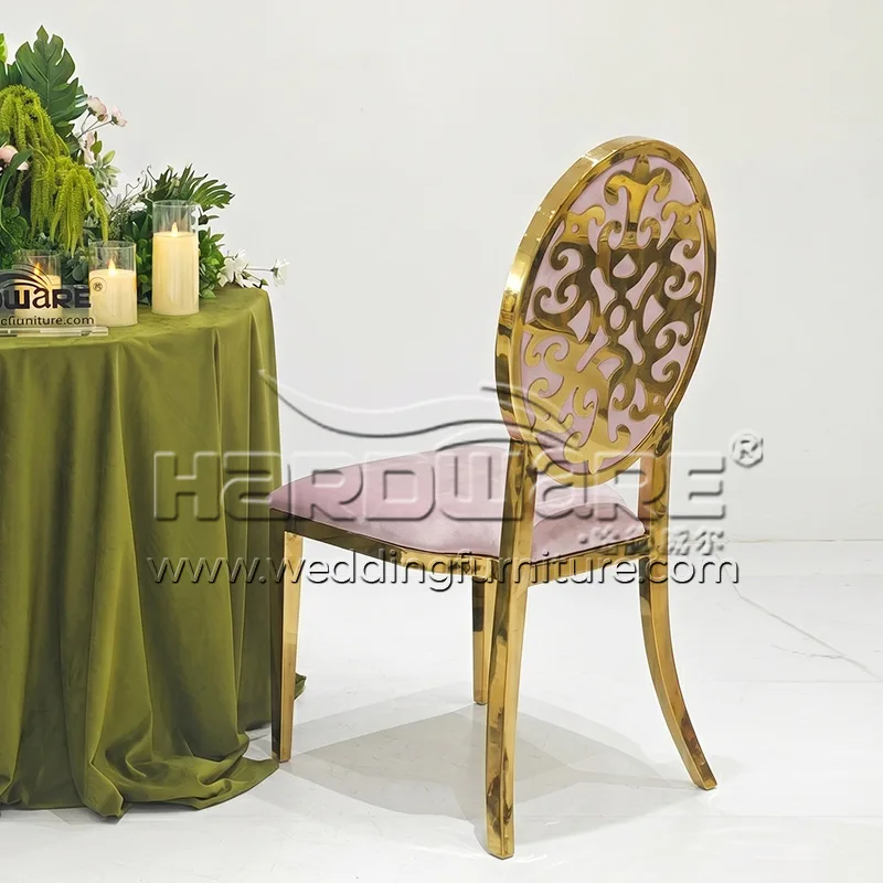 Rice White Velvet Medaliond Dining Chair