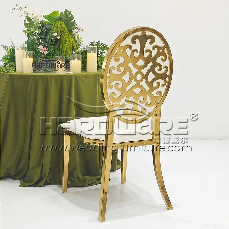 Rice White Velvet Medalion Dining Chair