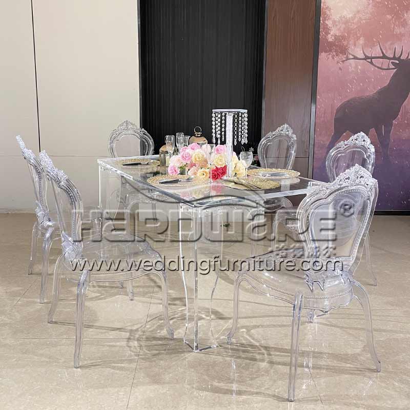 Rectangle Transparent Acrylic Wedding Table