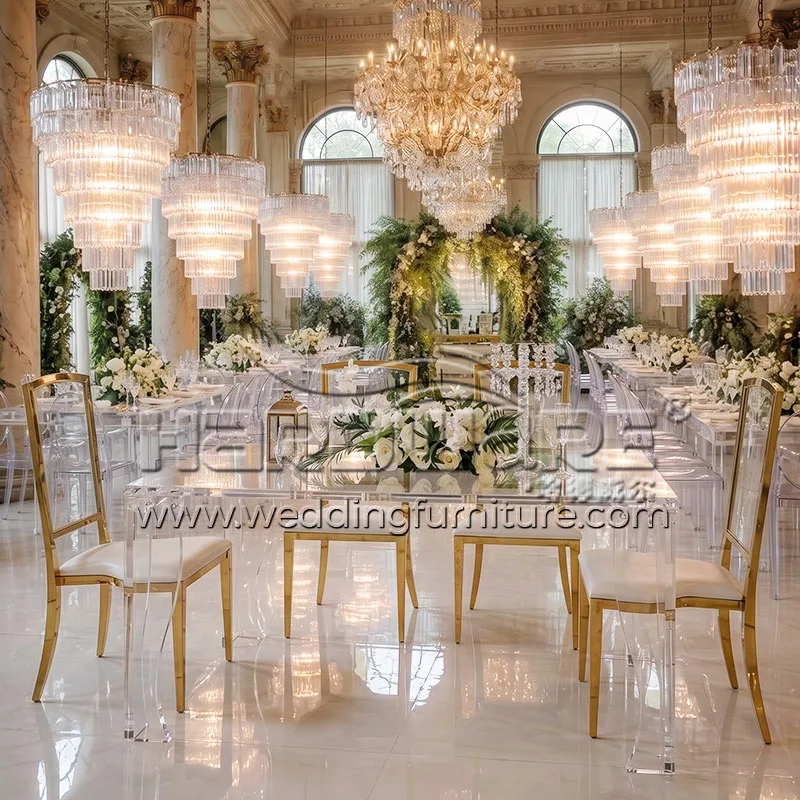Rectangle Transparent Acrylic Wedding Table