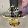 Mirror Glass Round Table