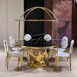 Mirror Glass Round Table