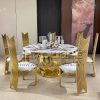 Mirror Glass Round Table