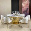 Mirror Glass Round Table