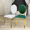 X Leg Velvet Dinner Chair