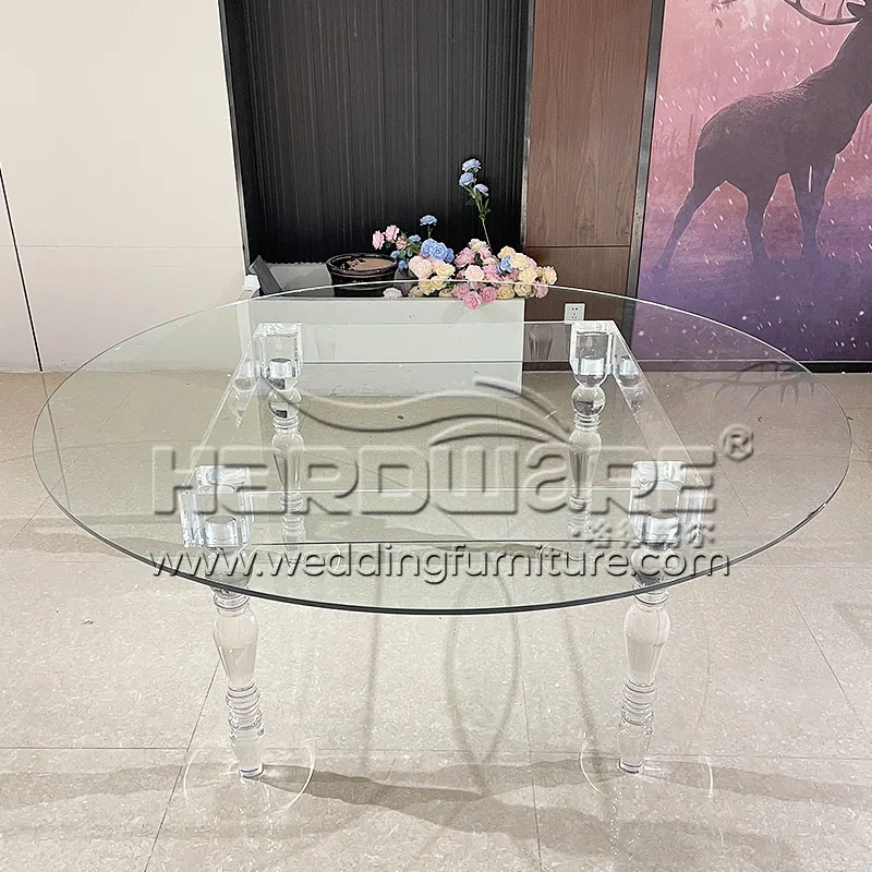 Clear Acrylic Legs Wedding Table