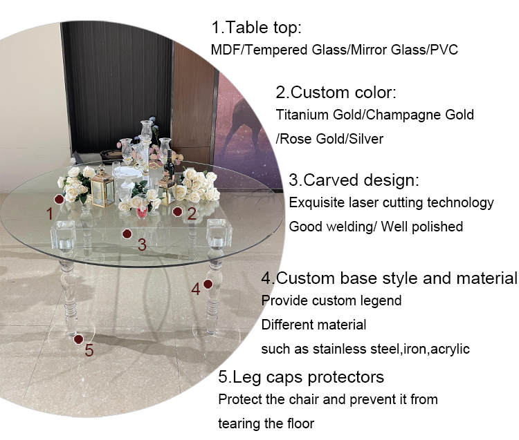 Clear Acrylic Legs Wedding Table