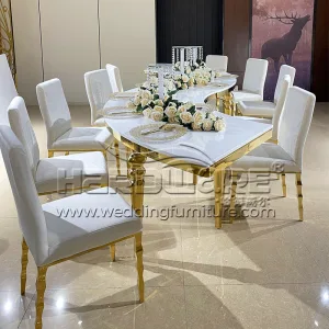 Serpentine Shape MDF Wedding Table