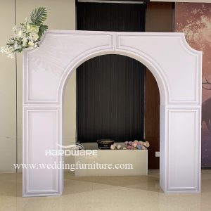 Large white backdrop arch