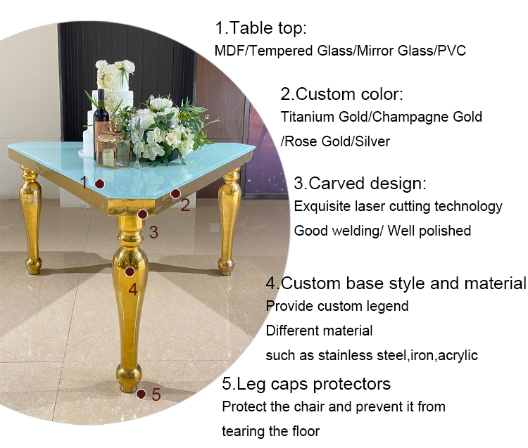 Triangle Wedding Table with Glass Top