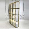 Four Level Mirror Glass Bar Shelf