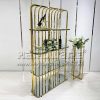 Four Level Mirror Glass Bar Shelf