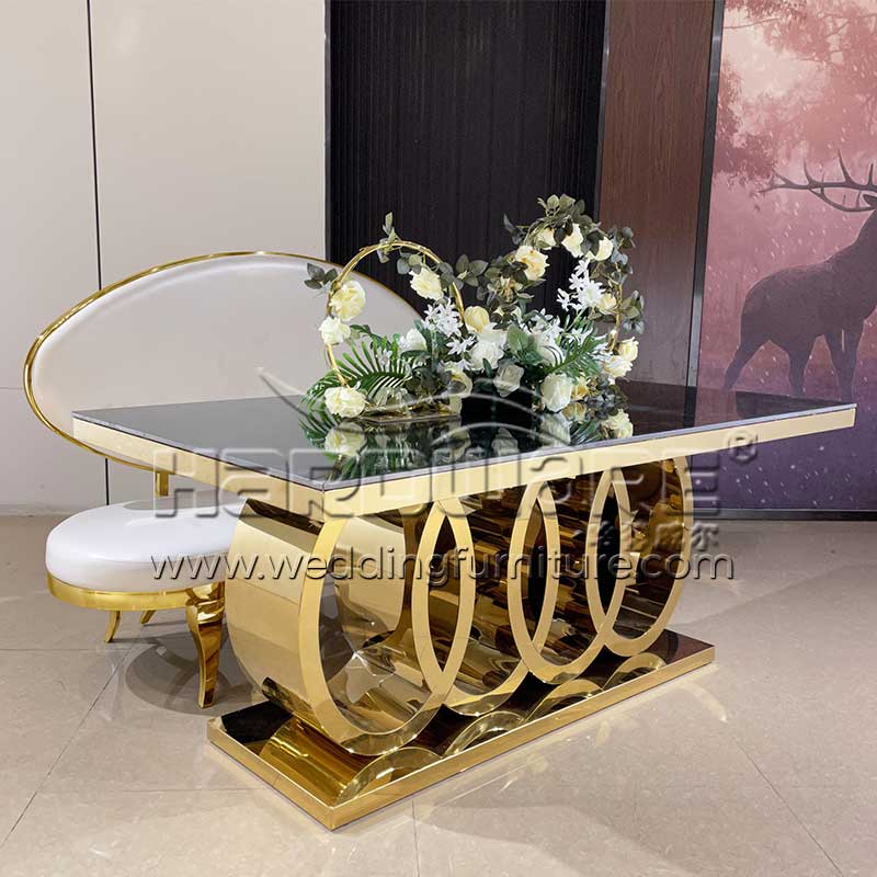 Mirror Glass Wedding Table