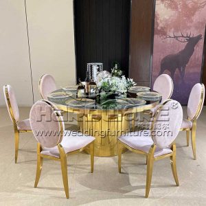 Round Mirror Wedding Table