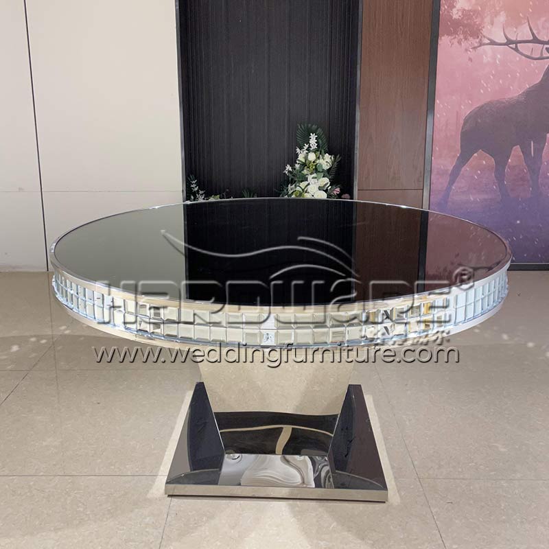 Silver Stainless Steel Event Table