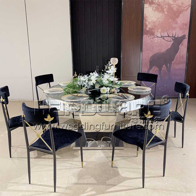 Silver Stainless Steel Event Table