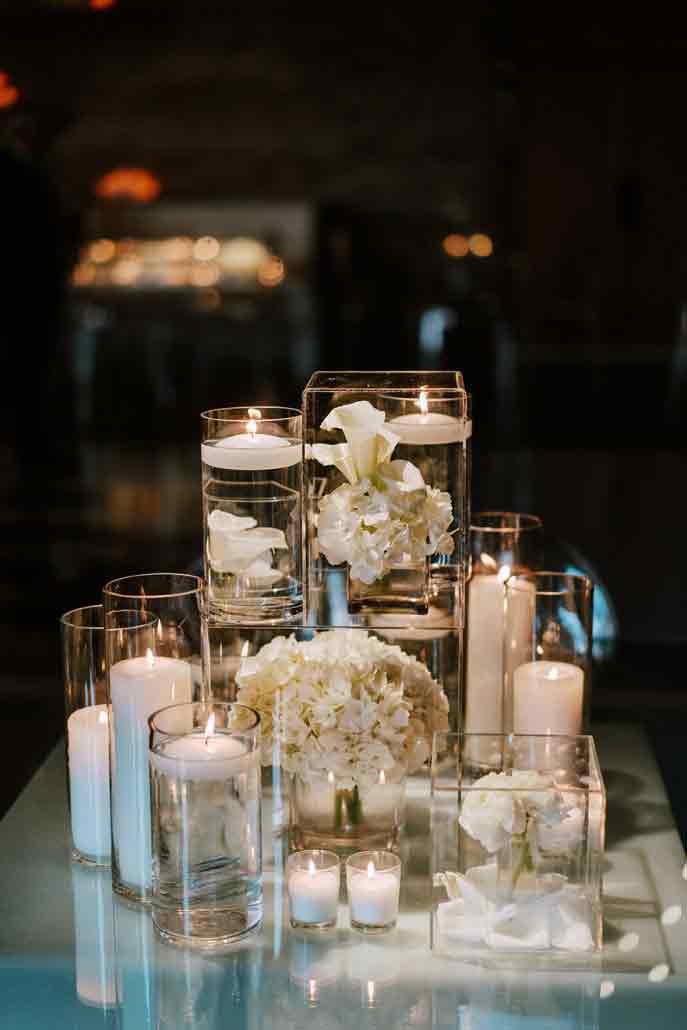 Gorgeous lucite wedding decor