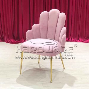Pink velvet wedding chair