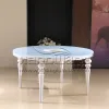 Glass top tables for weddings