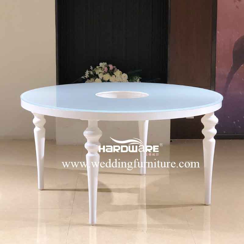 Glass top tables for weddings