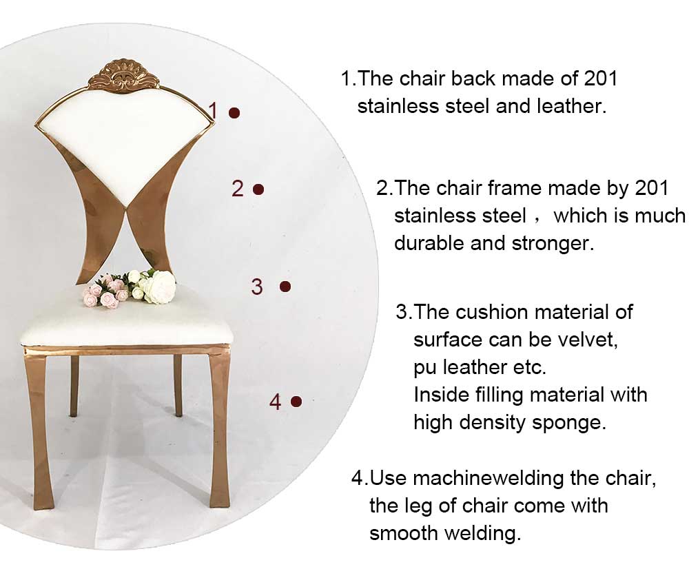 Stainles Steel Chair Wedding