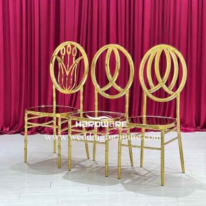 Gold wedding stainless steel chair