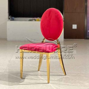 Red velvet chair