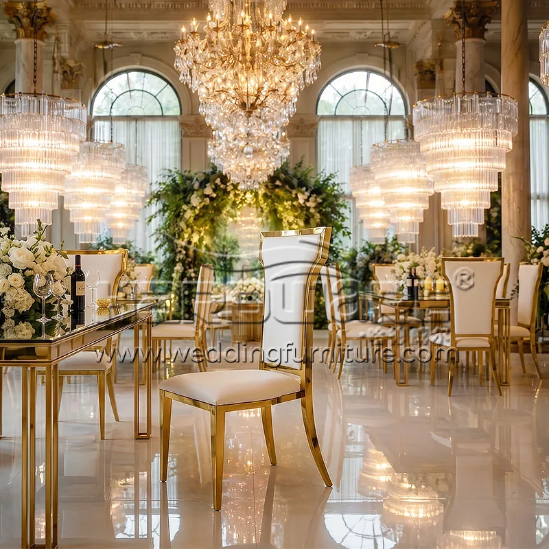 Stainless steel wedding dining chair