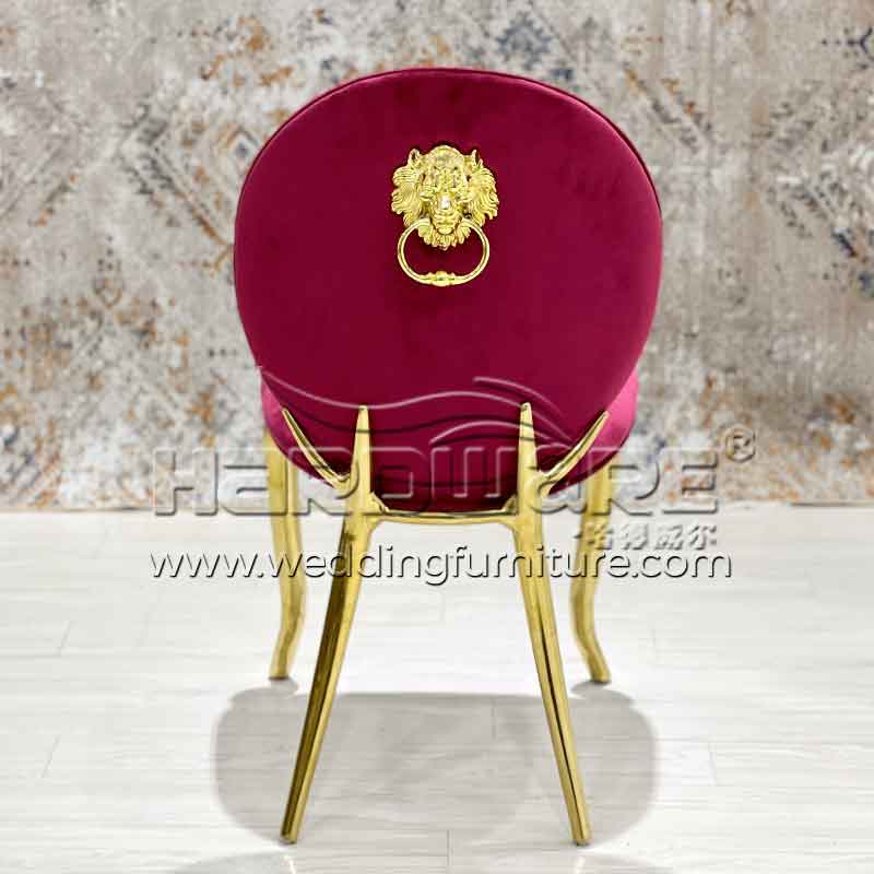 Red wedding reception chairs