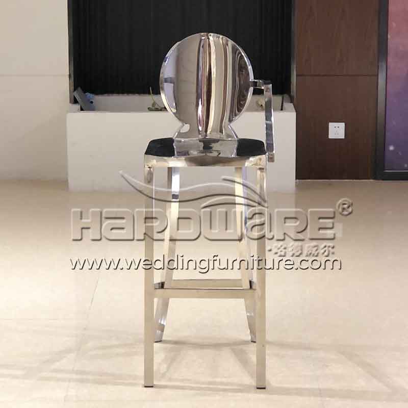 Silver bar stool