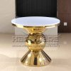 Gold round coffee table